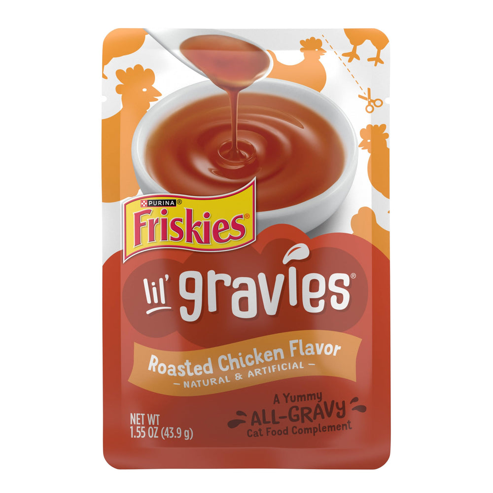 Friskies empaque frontal mostrando pack de 16 sobres, atractivo visual