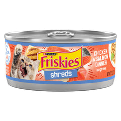 Purina Friskies frontal del pack de 24 latas, ventaja de suministro prolongado