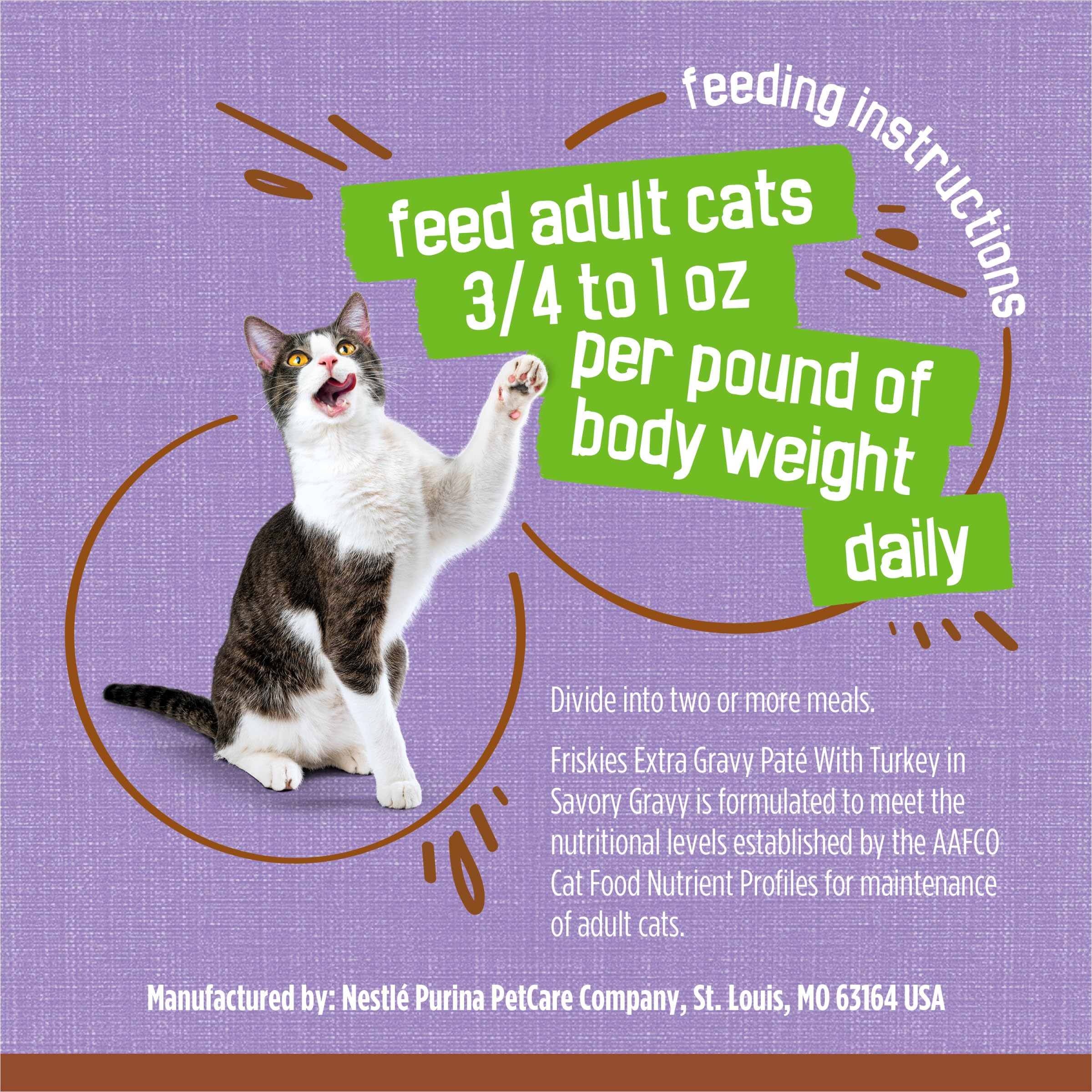 Friskies 5.5 oz can beside common household item for scale, easy single-serve size