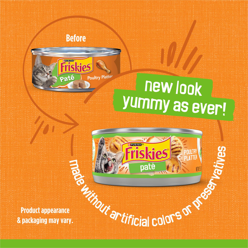 Friskies textura pate cercana, suave y fácil de masticar para el gato