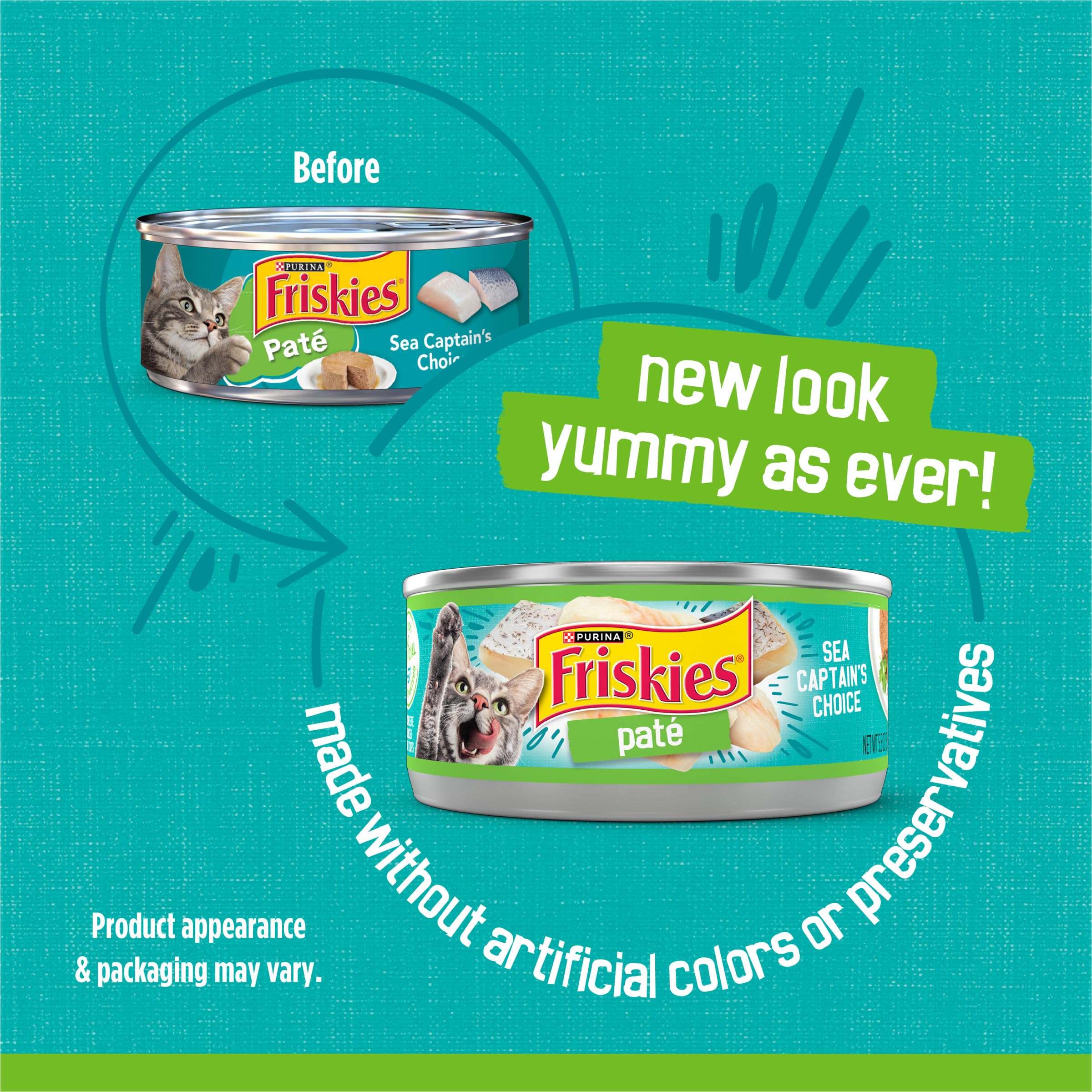 Friskies primer plano textura paté suave, facilita la aceptación al comer