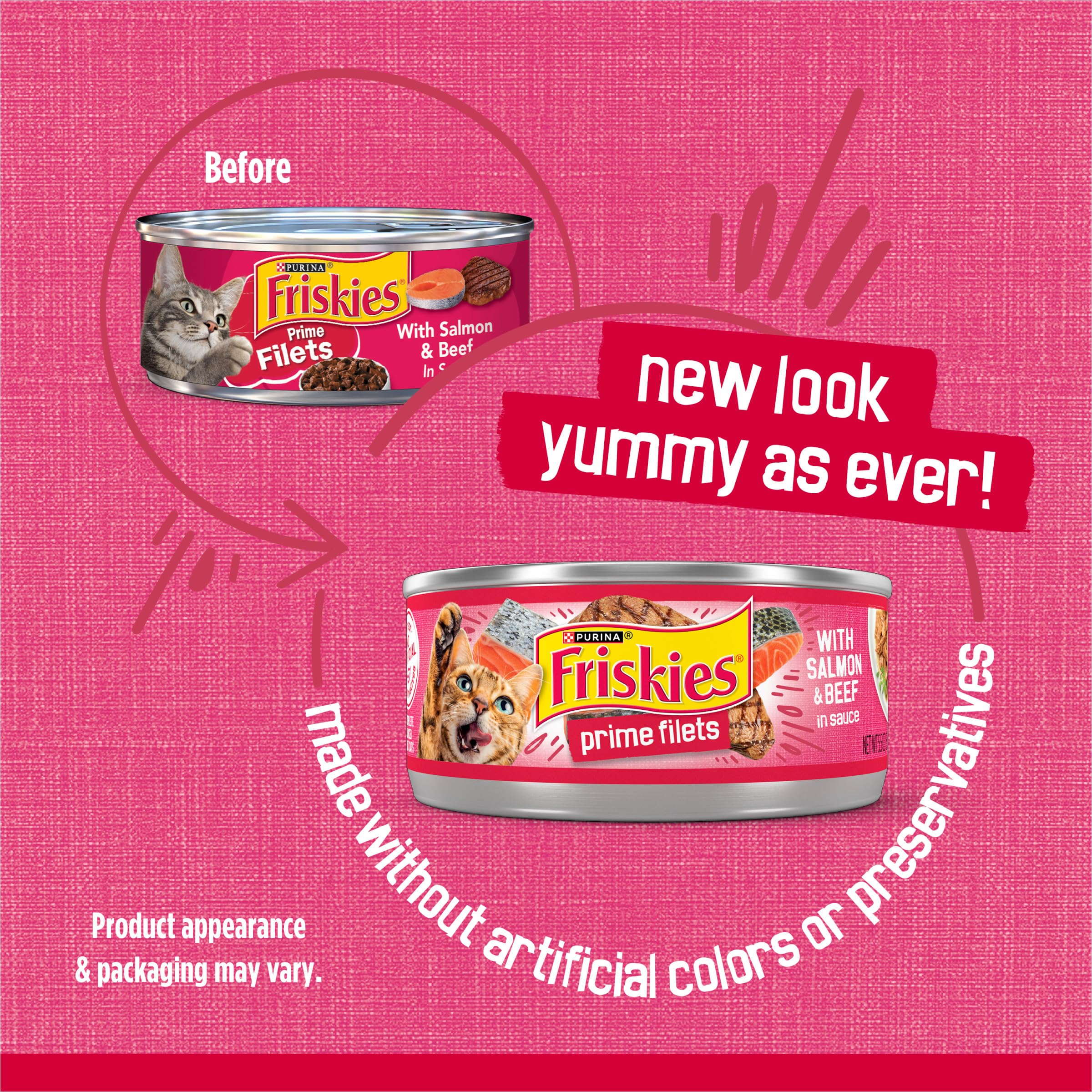 Friskies textura de trozos deshebrados en salsa que mejora la palatabilidad