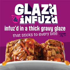 Friskies trozos gruesos con glaze resaltando textura apetecible