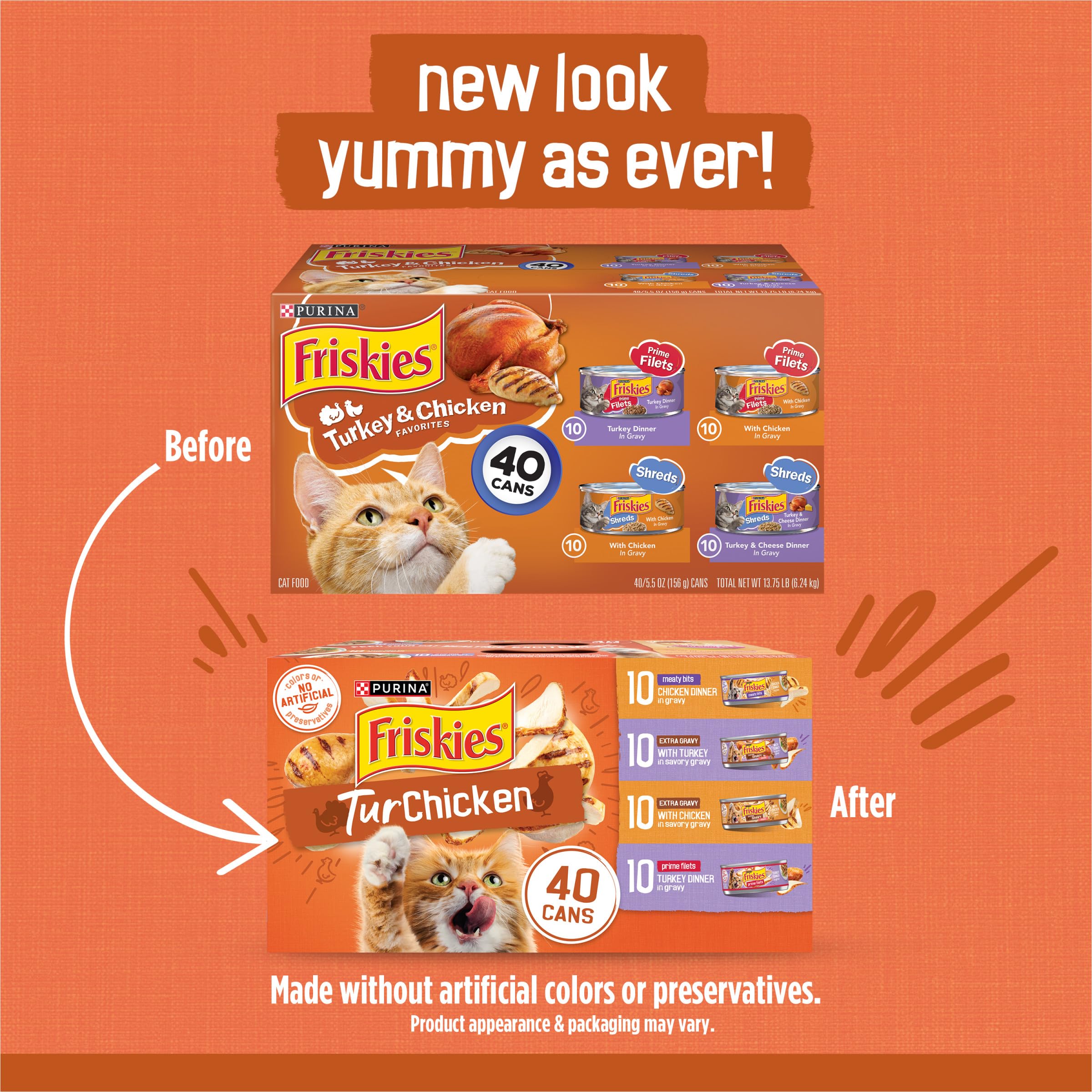 Friskies primer plano de trozos y salsa para apreciar textura y jugosidad