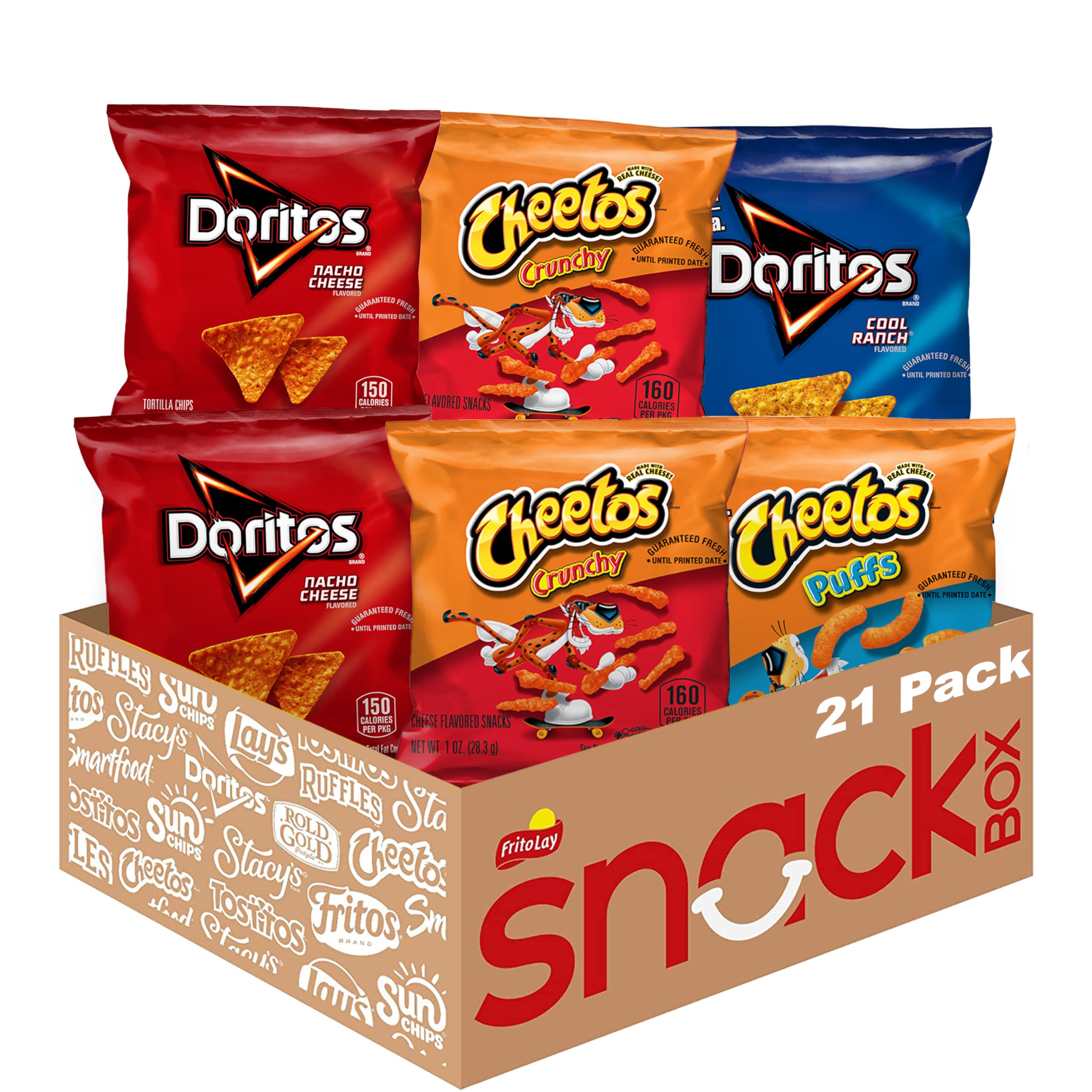 Frito-Lay pack frontal mostrando variedad y conveniencia
