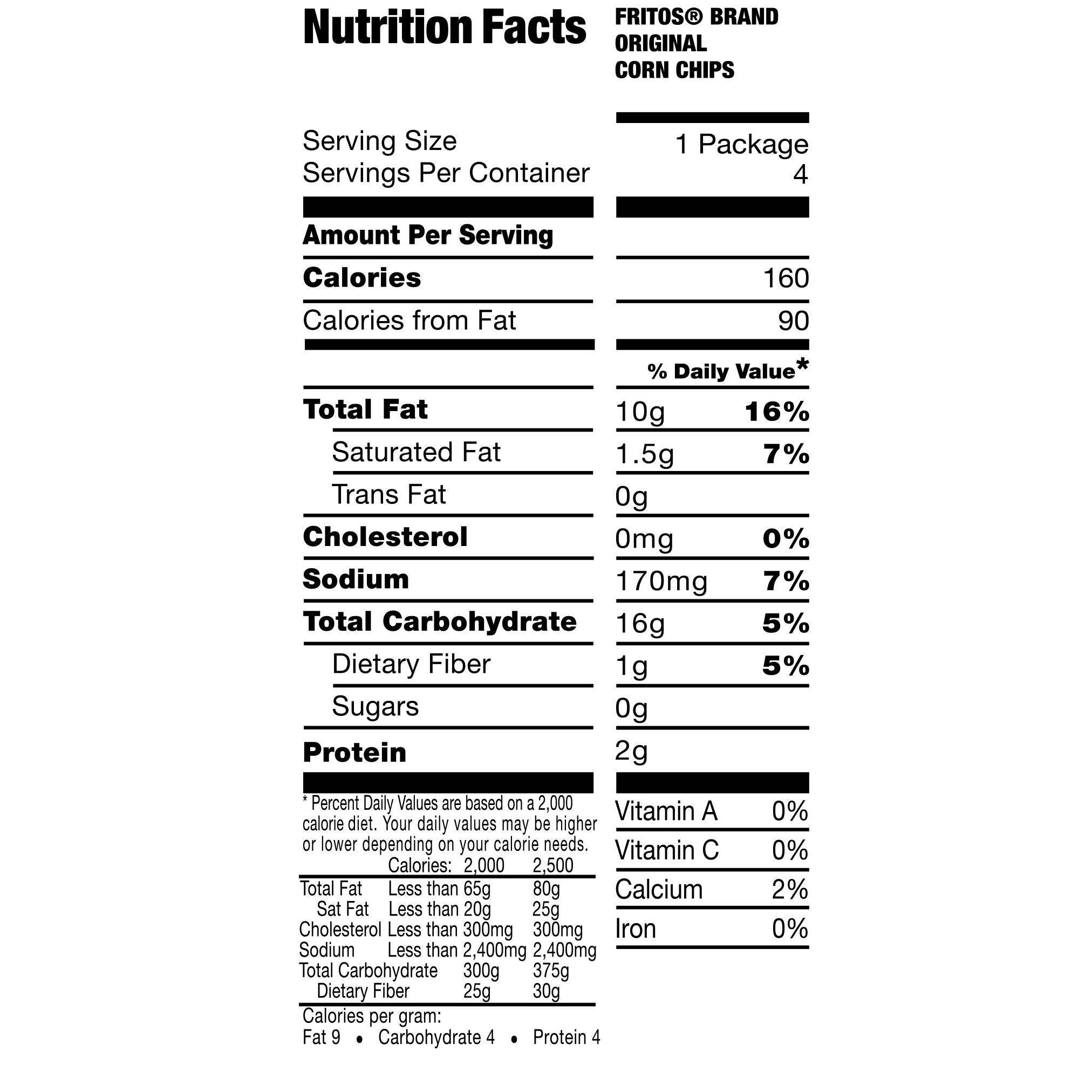 Fritos detalle de etiqueta con ingredientes simples y claridad para consumidores