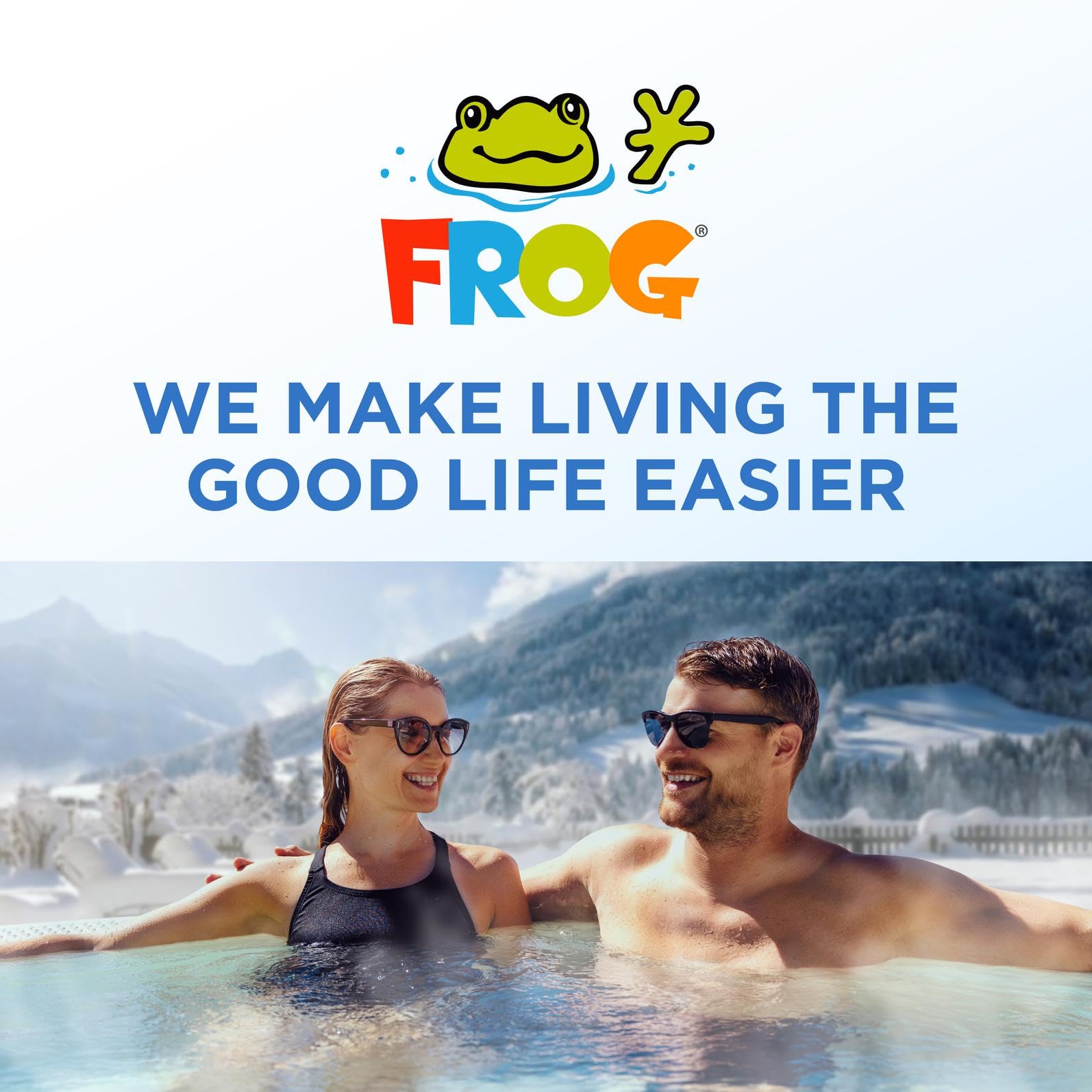 FROG kit prueba y dosificación junto a la botella para mantenimiento