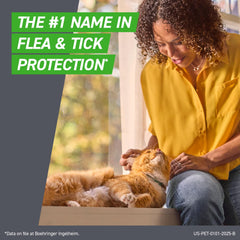 FRONTLINE Plus aplicación en la base del cuello del gato para absorción rápida