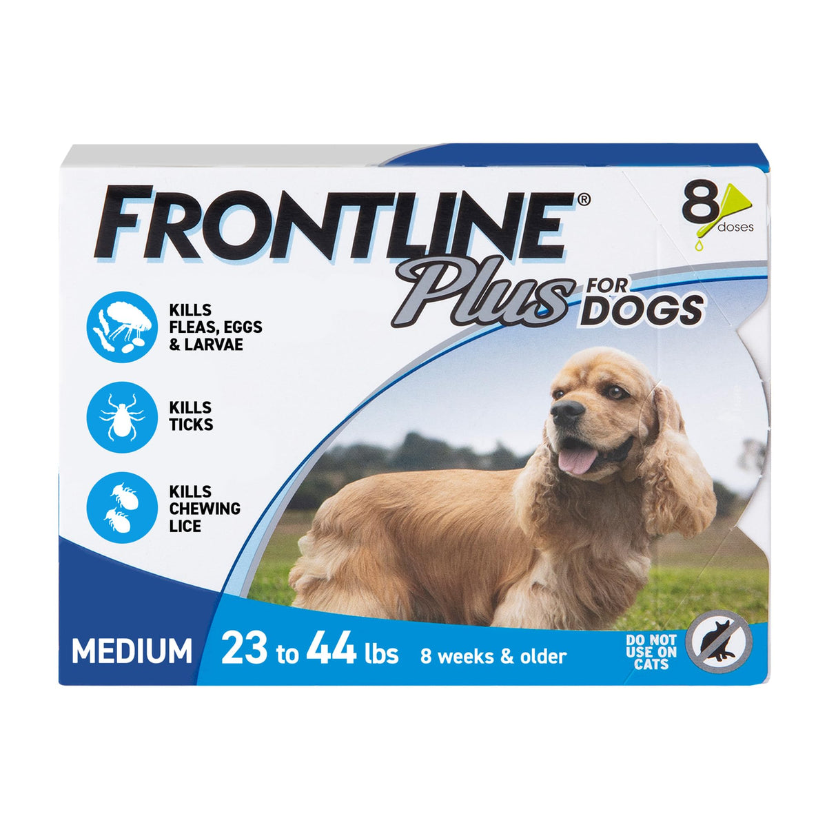Frontline imagen frente del empaque mostrando cantidad y uso fiable