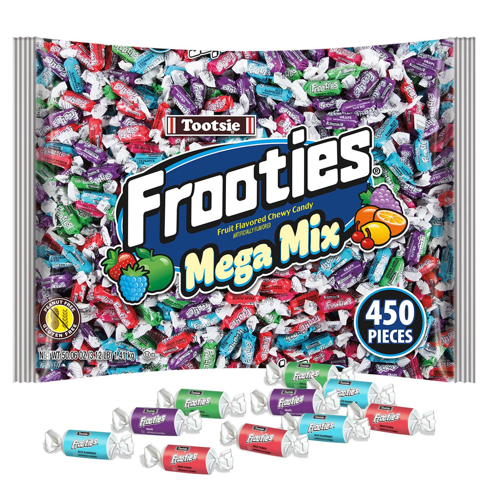 Frooties bolsa frontal mostrando colores surtidos y presentación práctica