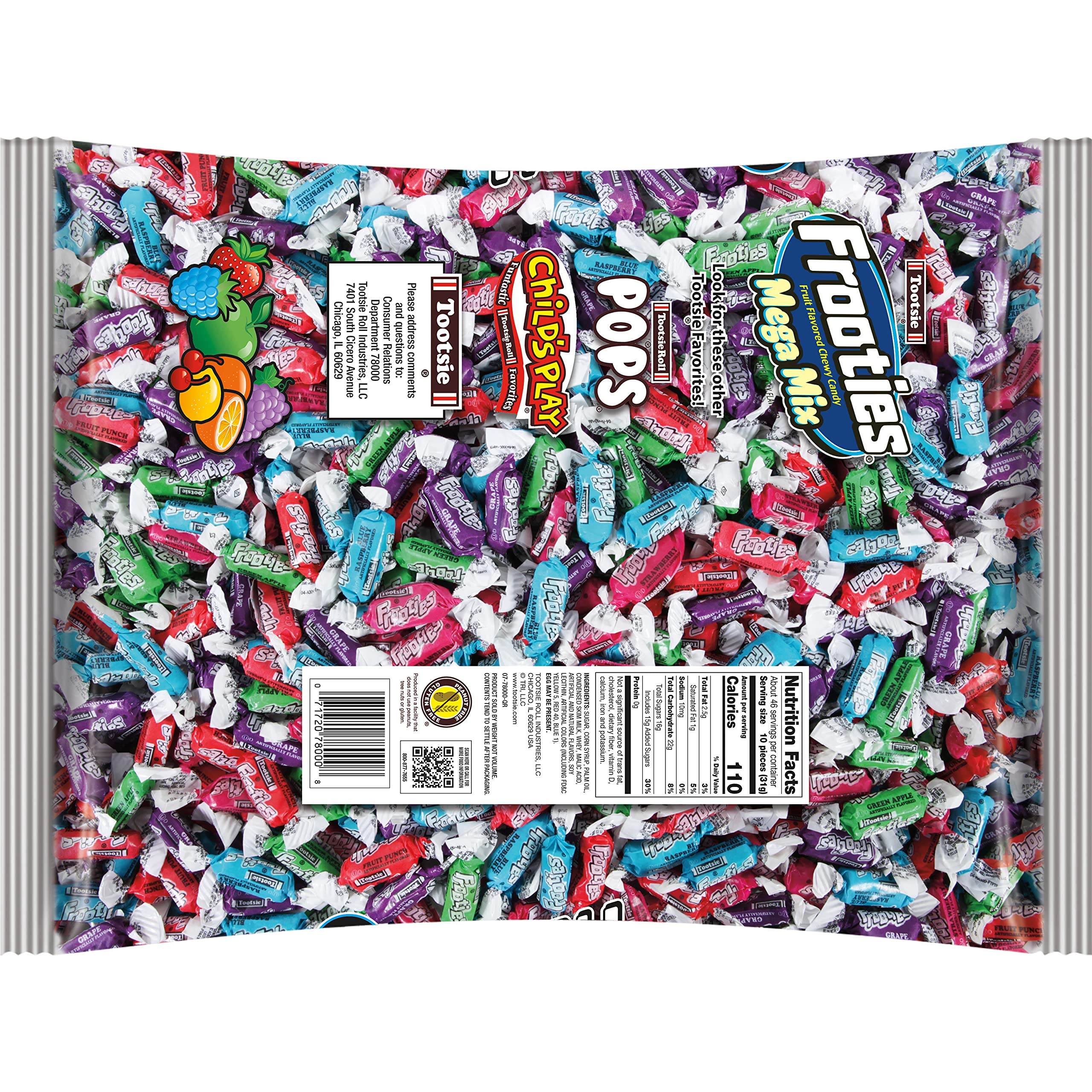 Frooties textura de caramelos masticables cerca que resalta suavidad