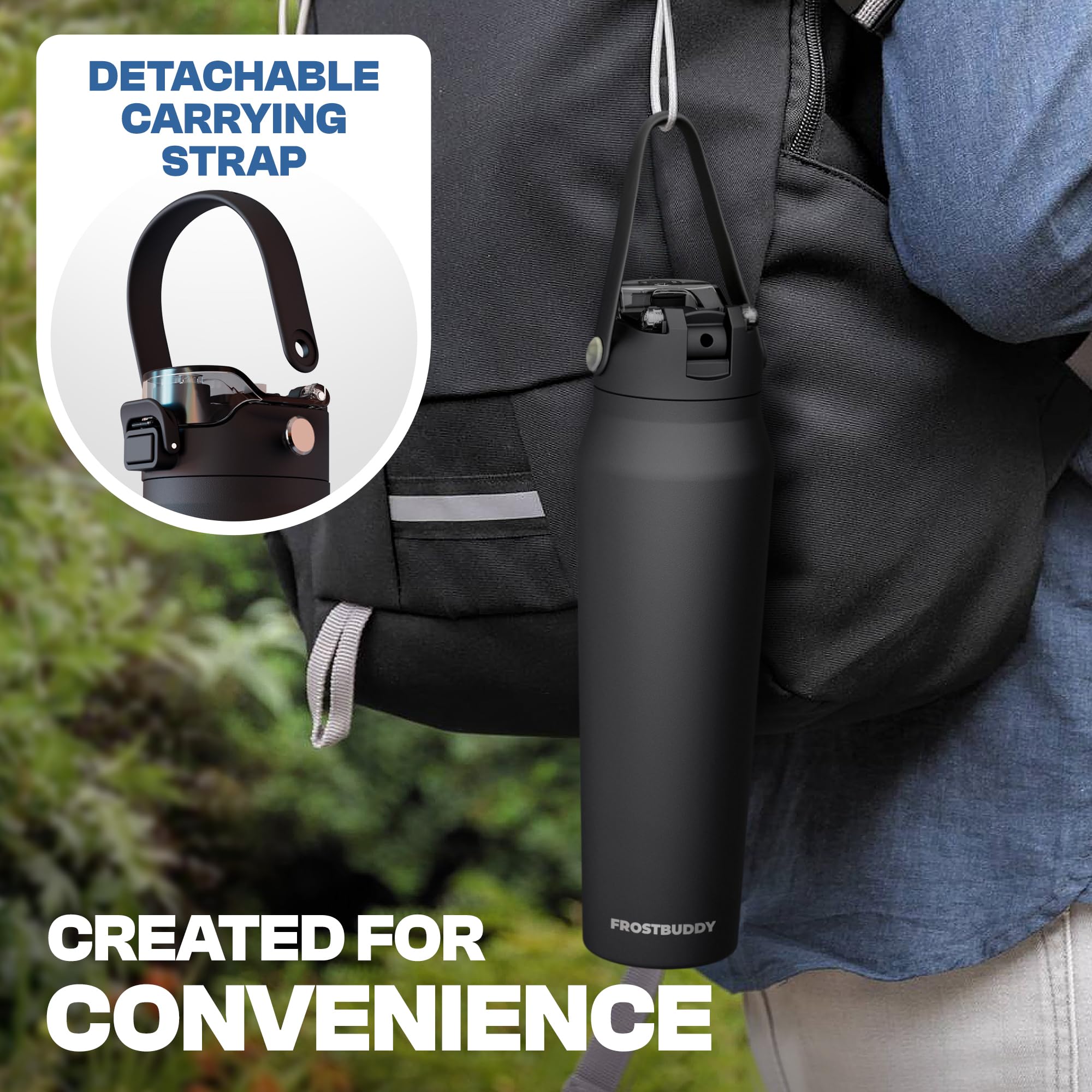 Frost Buddy asa desmontable sujeta a mochila para transporte cómodo