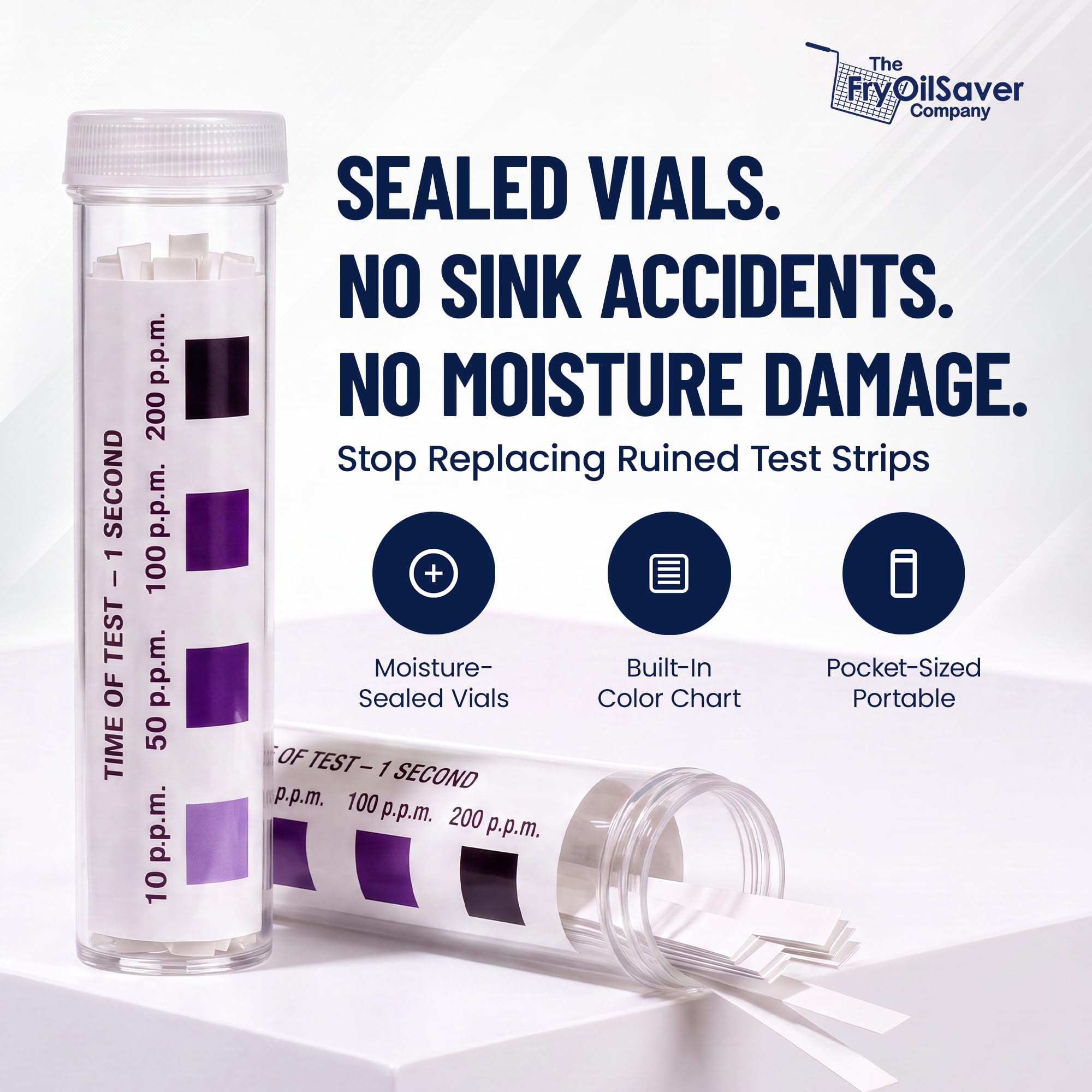 THE FRYOILSAVER COMPANY primer plano material de la tira, sensibilidad confiable