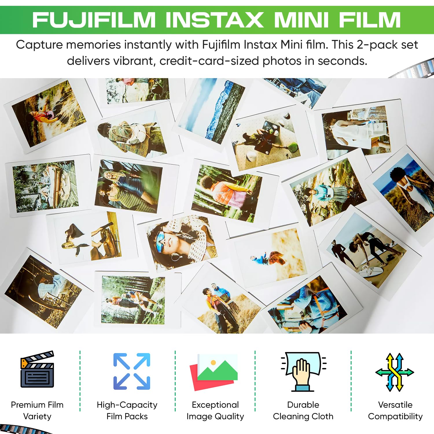 Fujifilm cartucho detalle de película, fácil instalación y uso rápido