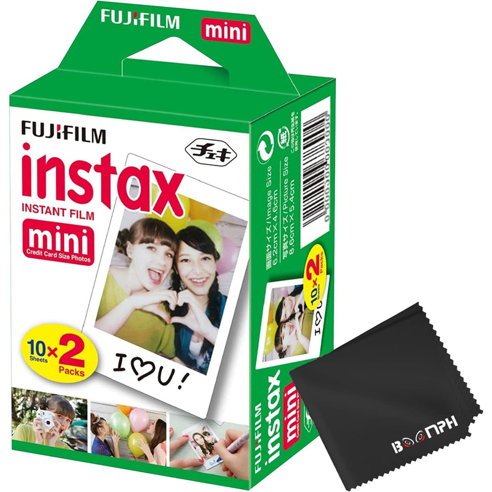 Fujifilm: vista frontal del cartucho de película Instax Mini, fácil de cargar