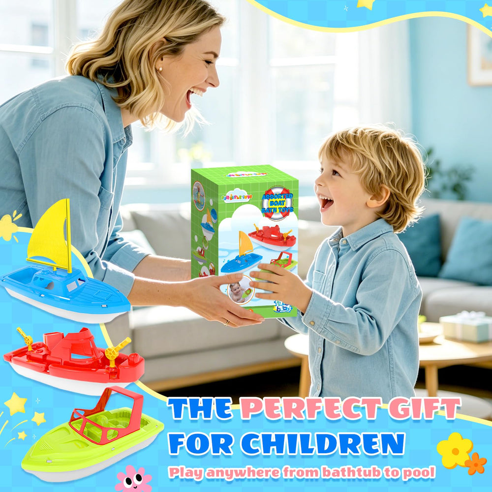 FUN LITTLE TOYS boats on beach towel by sand demonstrating portability for outings
