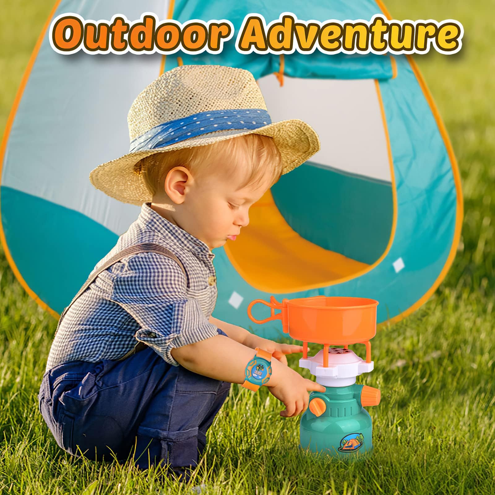 FUN LITTLE TOYS primer plano de tela resistente y costuras seguras