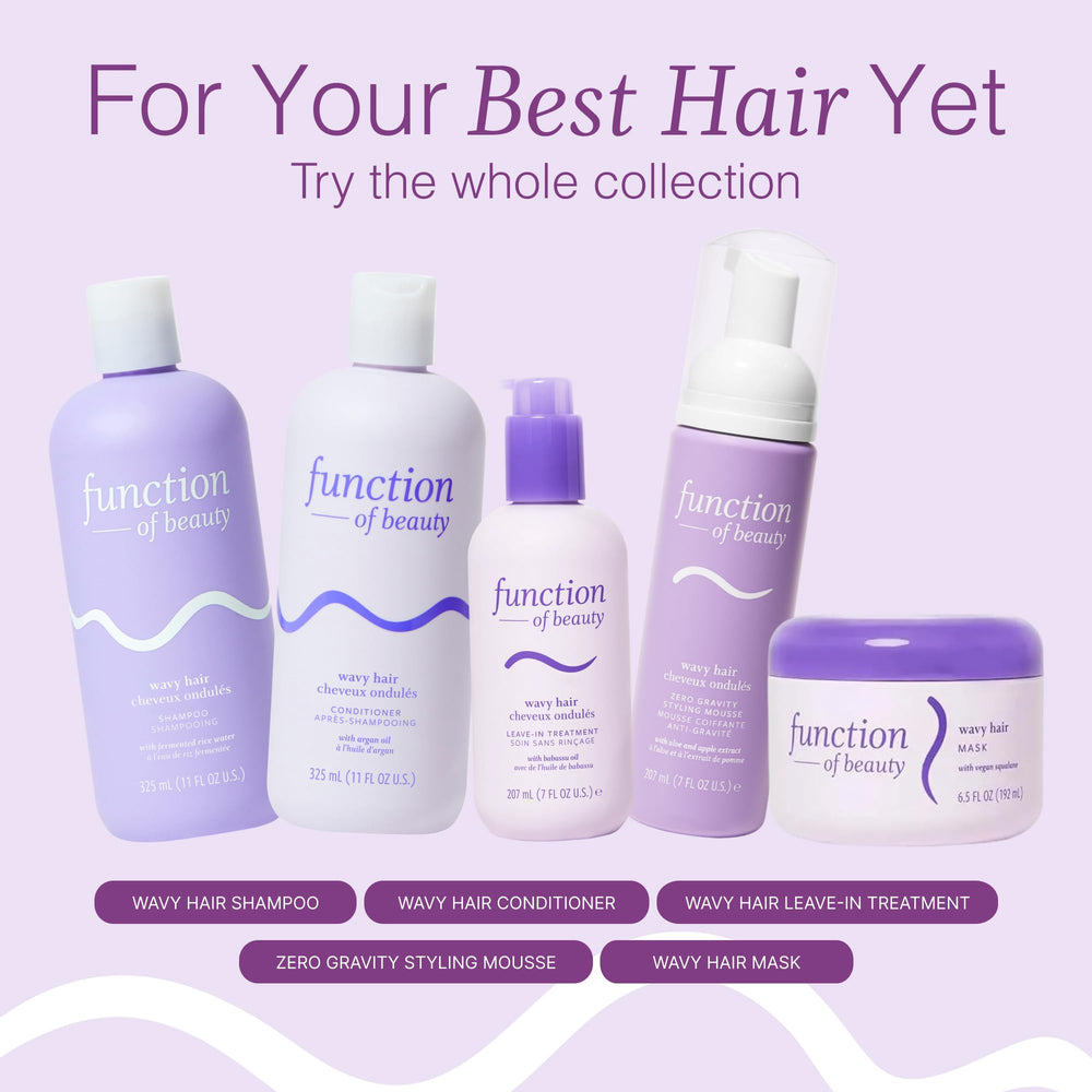 Function of Beauty botellas junto a una regla para mostrar tamaño 11 oz