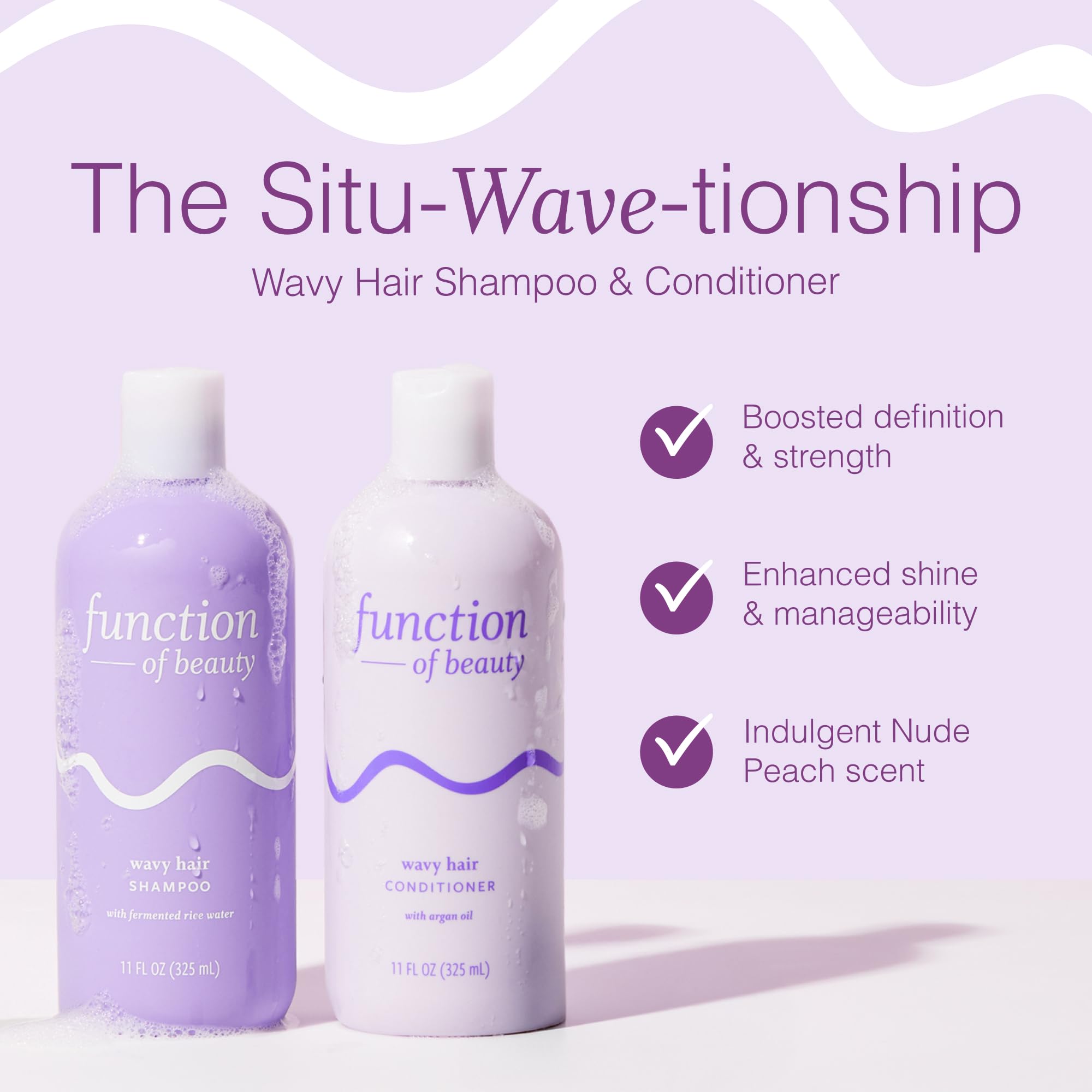 Function of Beauty textura del champú suave que fortalece ondas