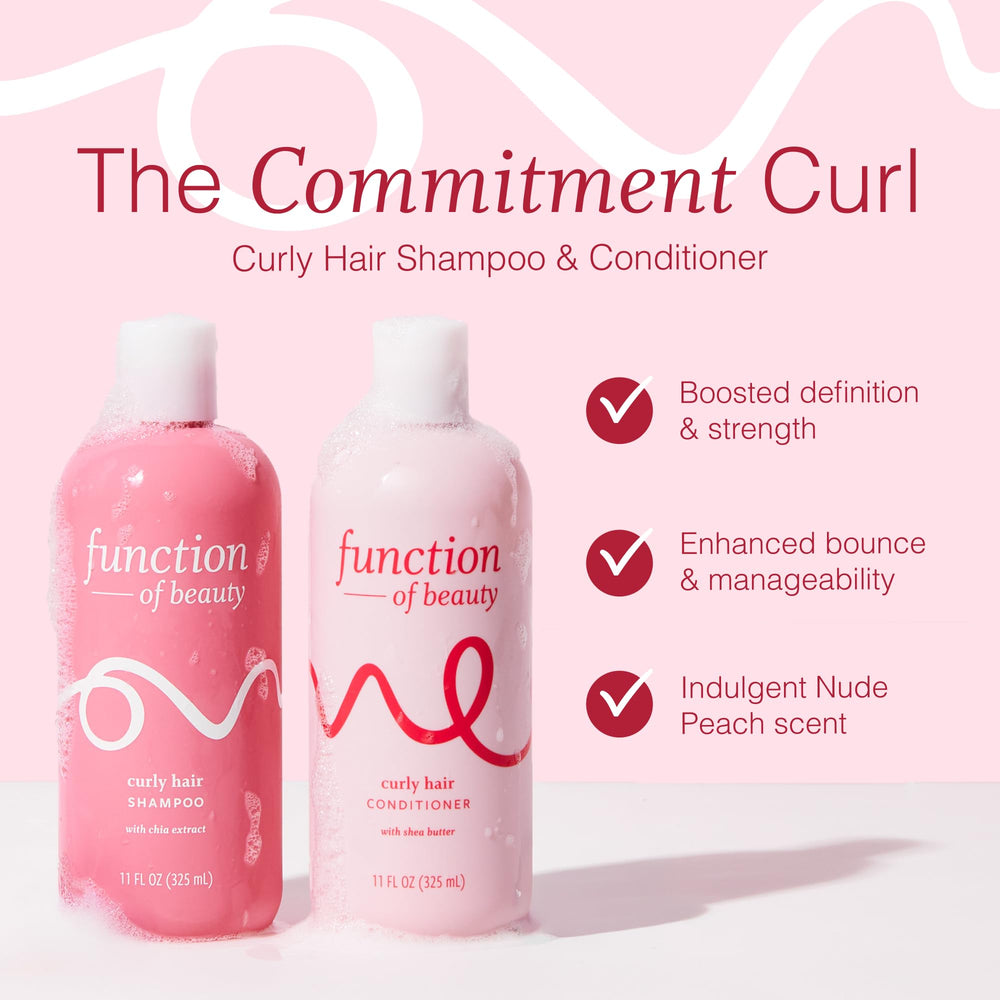 Function of Beauty textura del shampoo con extracto de chía, limpia y define rizos