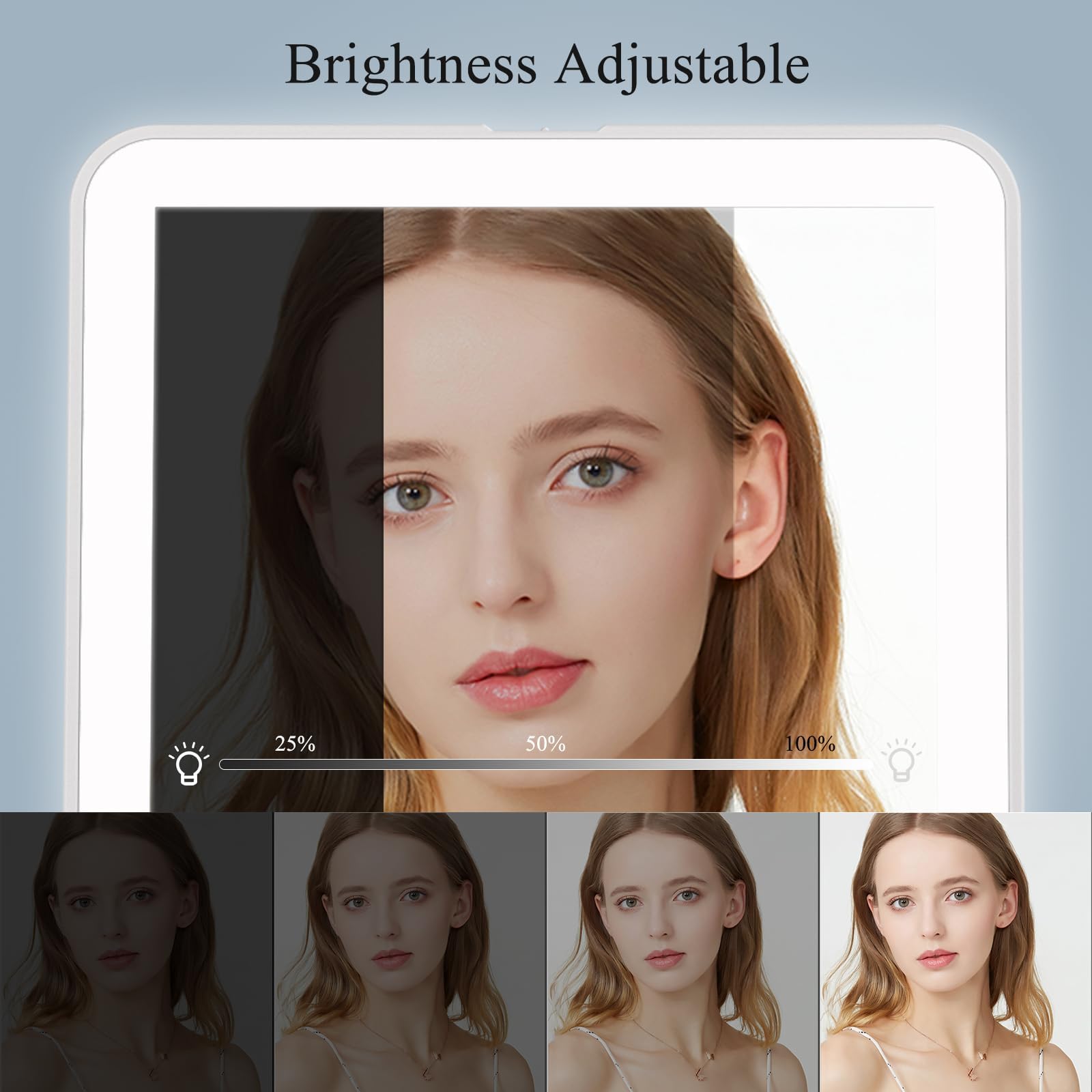 FUNTOUCH uso en tocador con luz natural simulada para maquillaje preciso