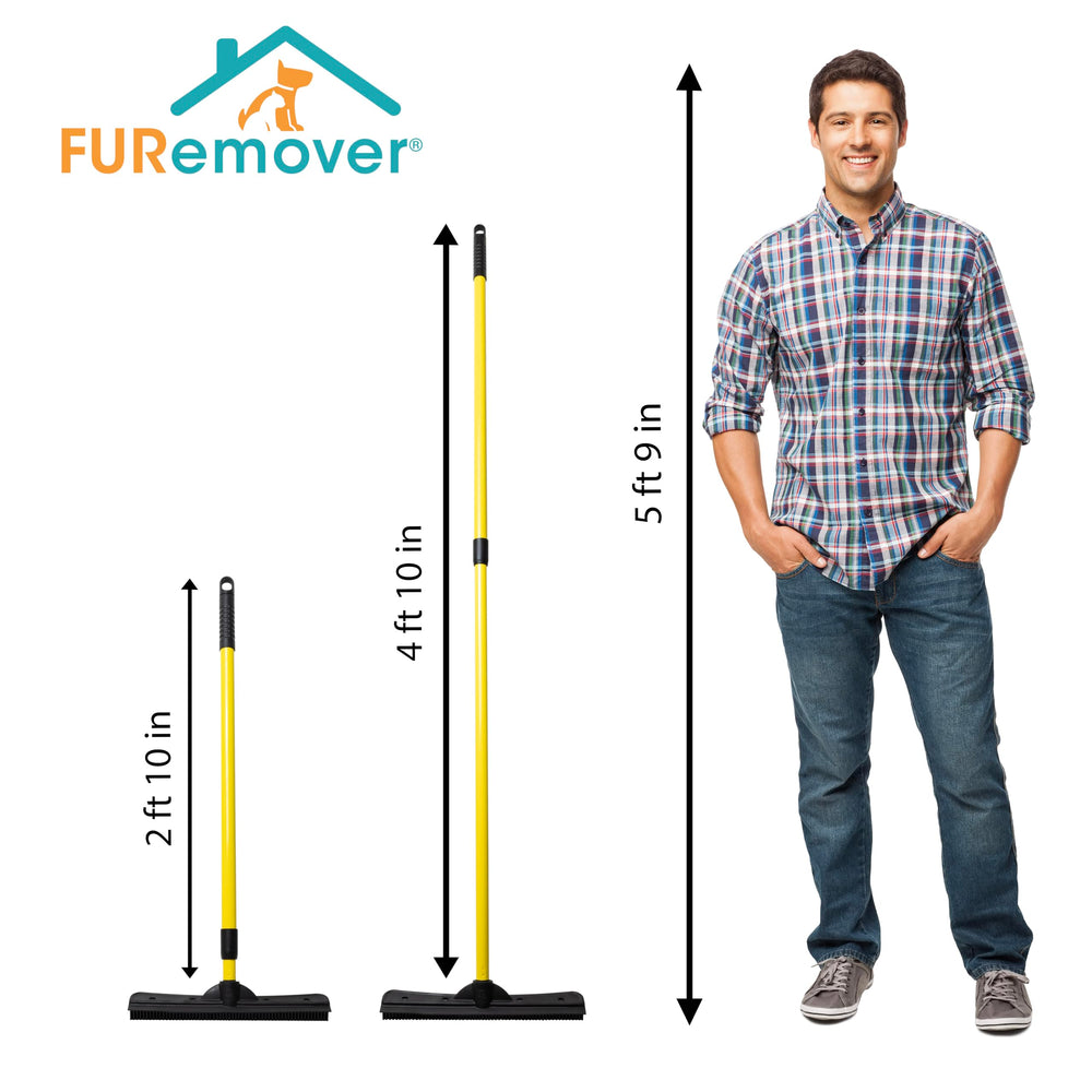 FURemover squeegee edge detail showing rubber blade for streak‑free glass and spill control