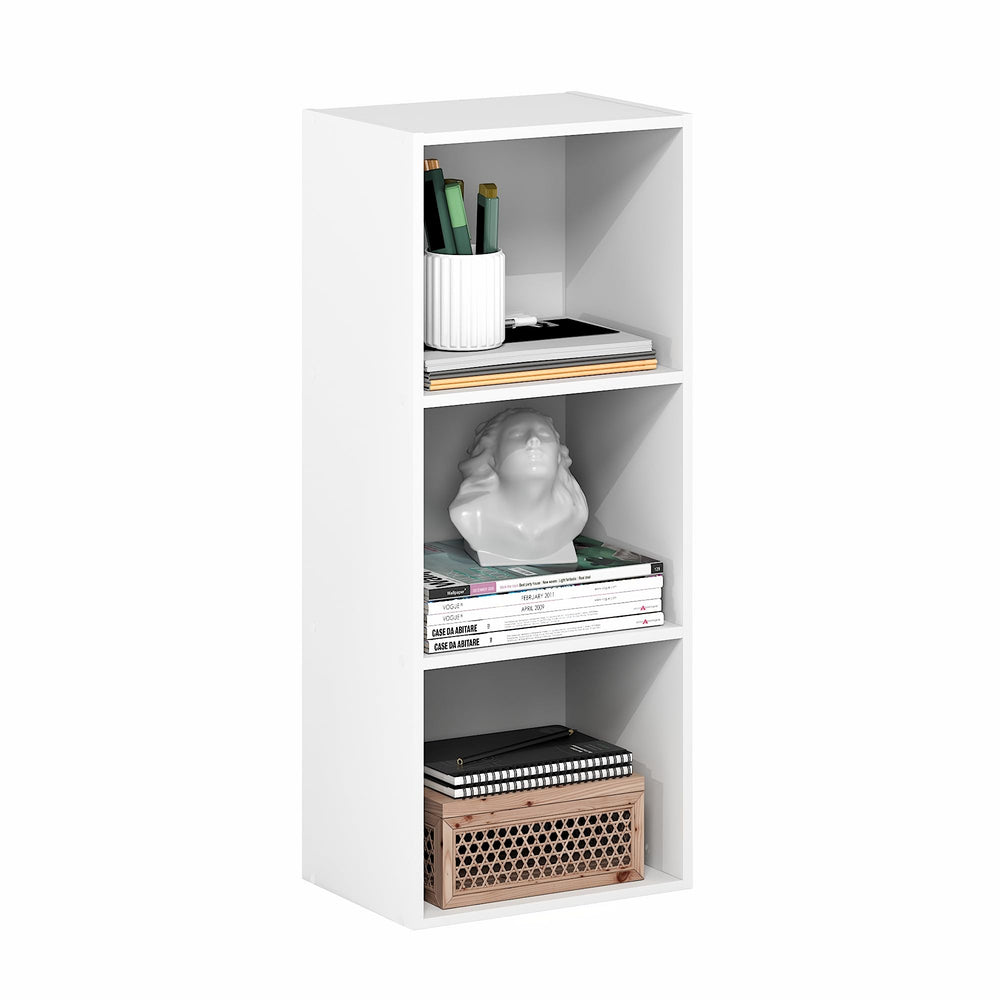 Furinno LUDER back panel view showing reinforced support and item retention