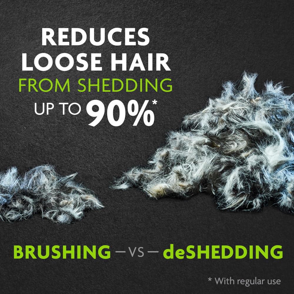 FURminator en acción deshedding sobre un gato de pelo corto reduciendo pelo