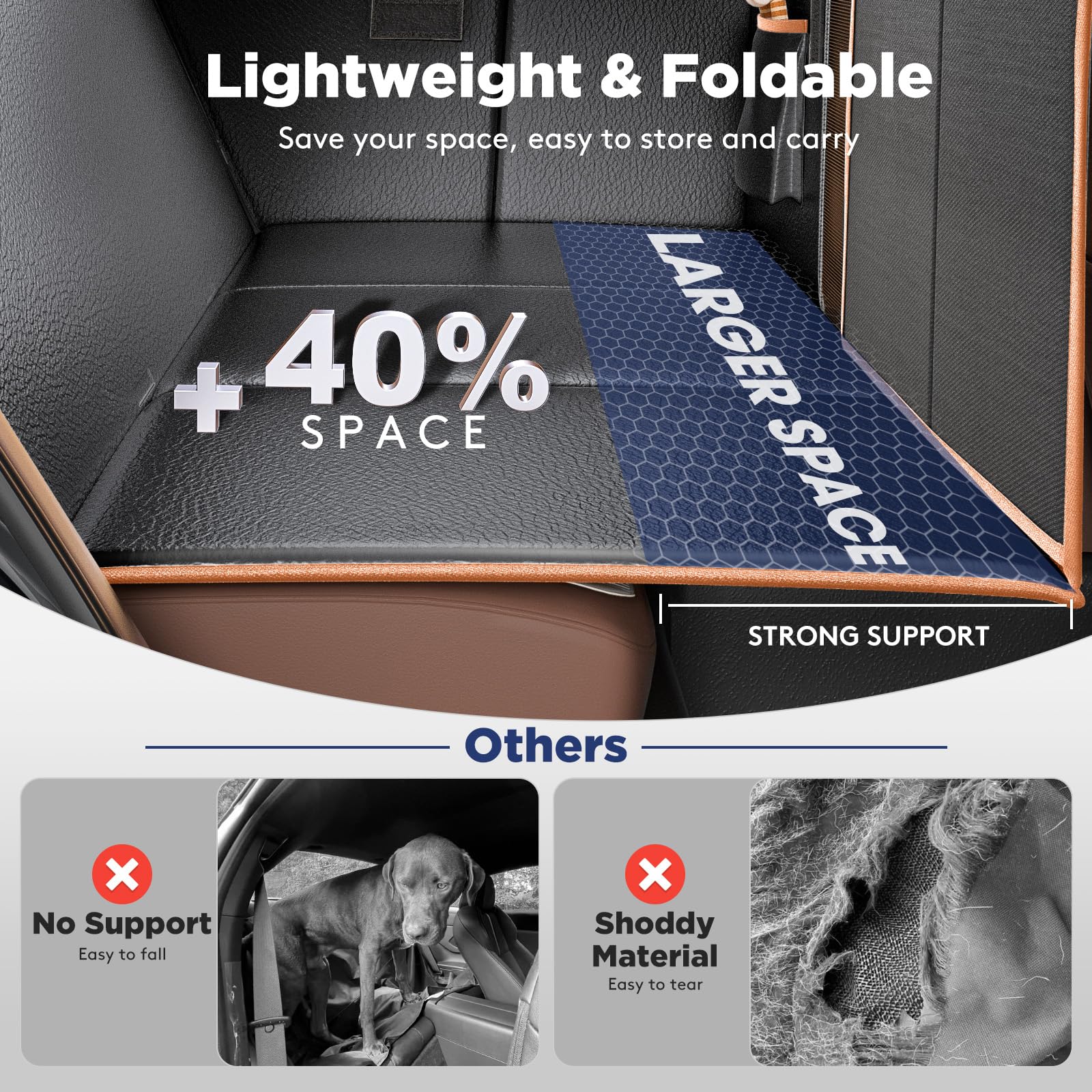 FURTIME bolsillos grandes integrados para guardar correas y accesorios