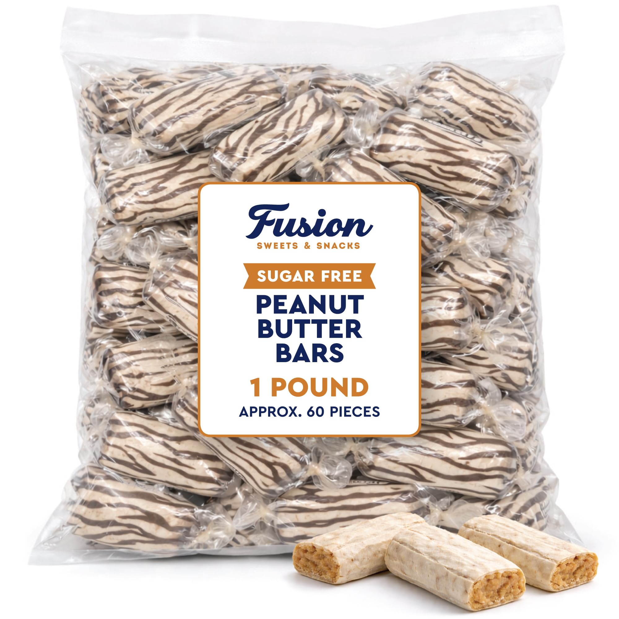 Fusion Sweets detalle de barra envuelta individualmente para control de porciones