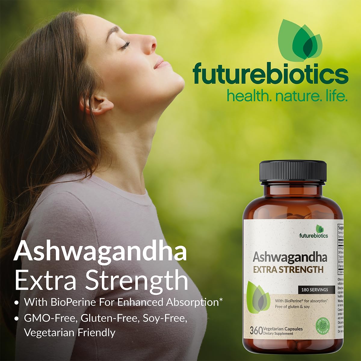 Futurebiotics envase abierto con cápsulas listo para uso diario