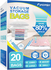 FYGRIP pack frontal mostrando las 20 bolsas para ahorrar espacio