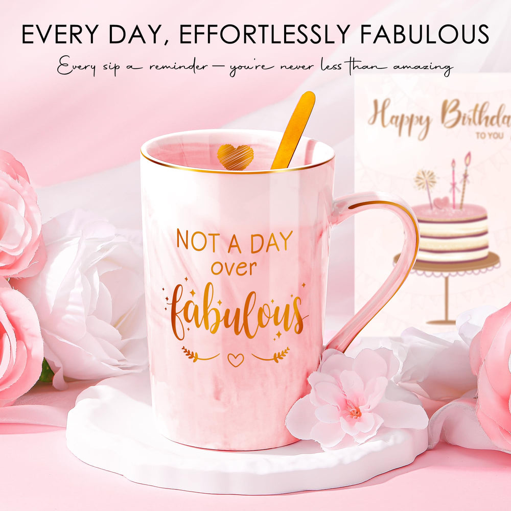Gagalico taza de cerámica con textura mármol y letras doradas, aspecto sofisticado para café