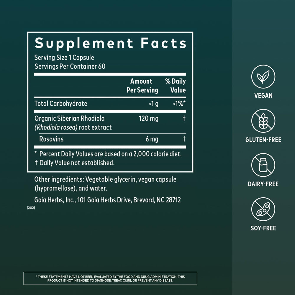 Gaia Herbs primer plano de cápsula líquida mostrando fácil absorción