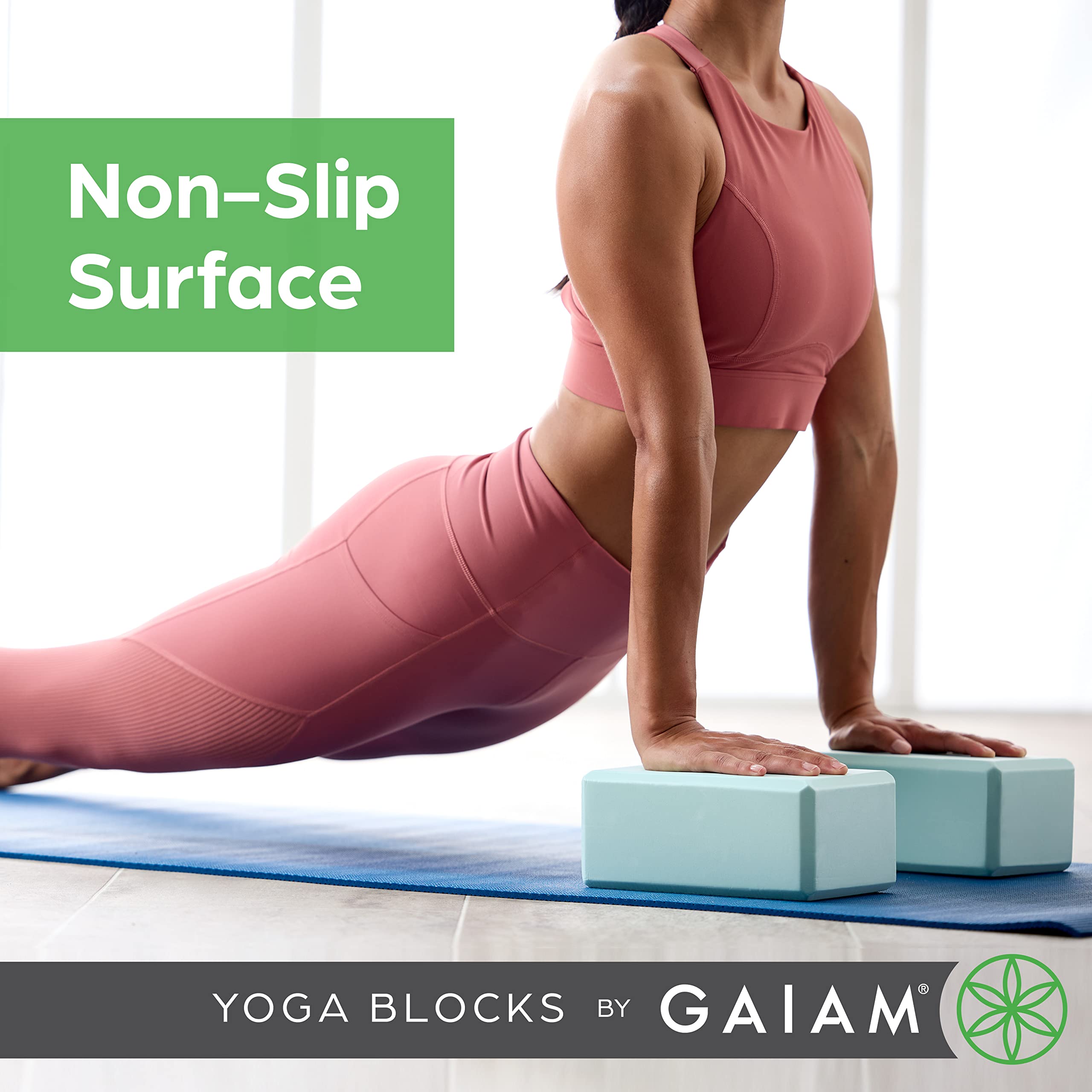 Gaiam bloque detalle biselado facilita agarre cómodo