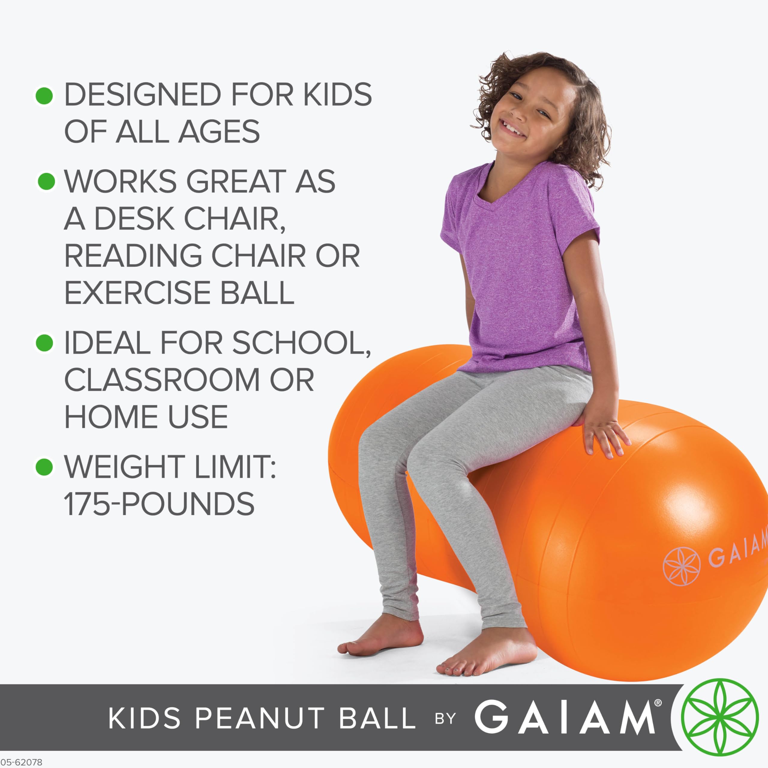 Gaiam peanut detalle de etiqueta-material duradero y flexible