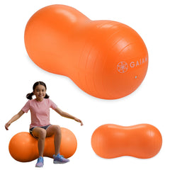 Gaiam peanut frontal naranja mostrando forma estable y soporte