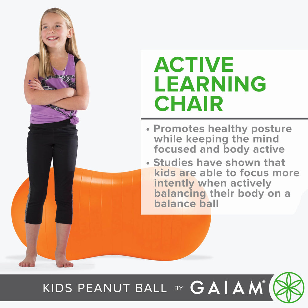 Gaiam peanut niño sentado en escritorio mejora concentración