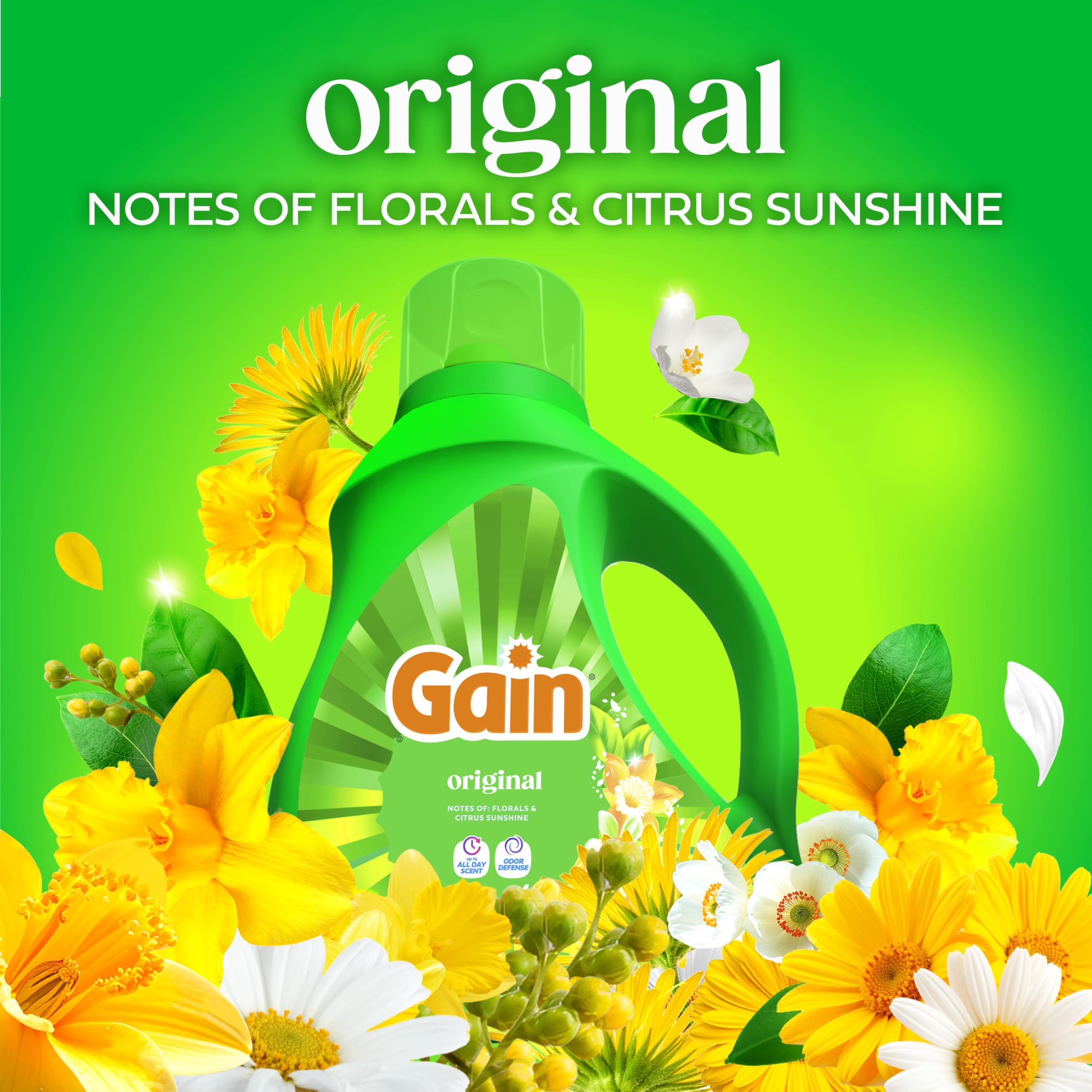 Gain pack de dos botellas que asegura 90 cargas y reposición prolongada