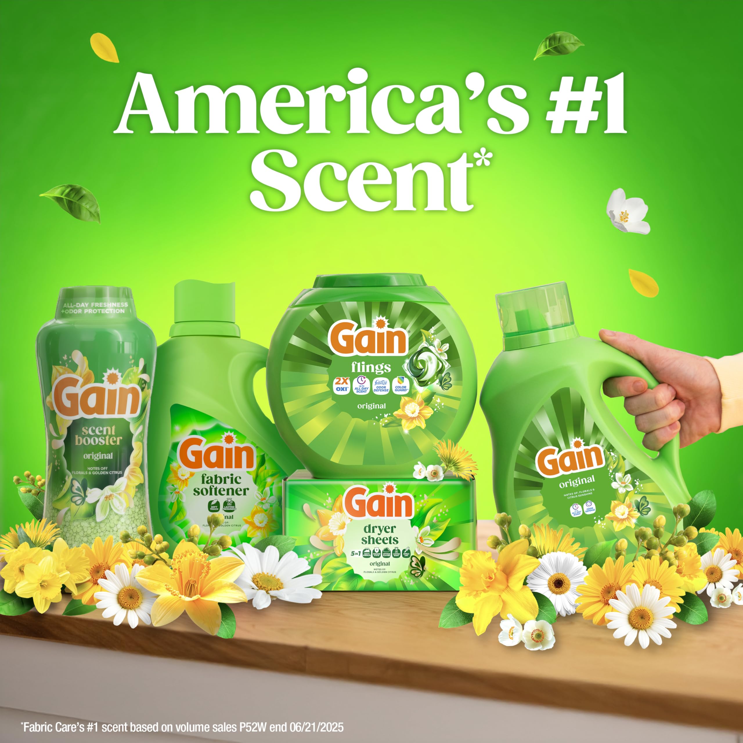 Gain junto a boosters y sheets, combina para aroma más intenso