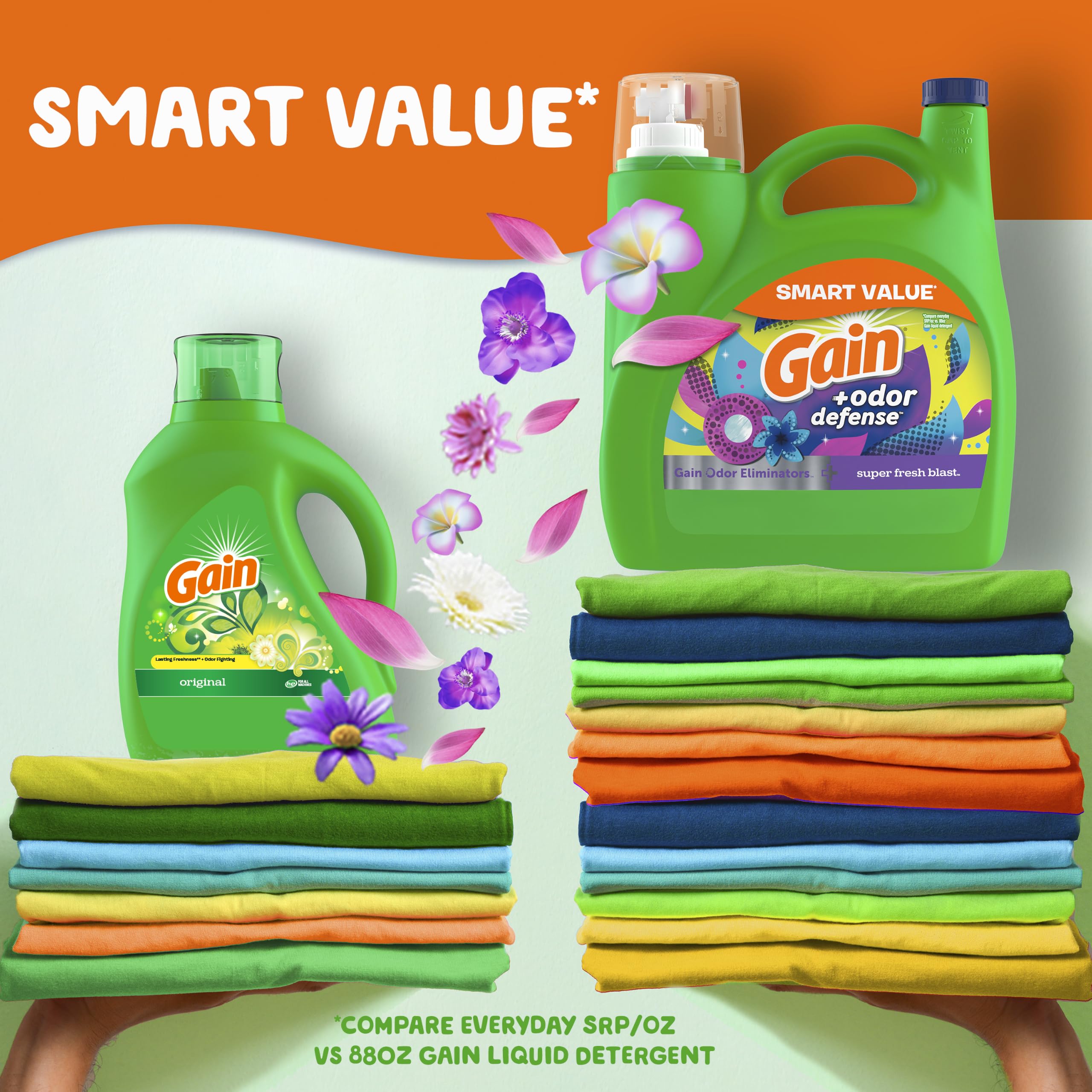 Gain detergente en uso dentro de lavadora para eliminación de olores