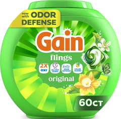 Gain envase frontal mostrando el diseño y la cantidad útil