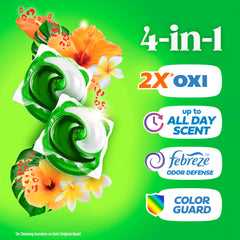 Gota de la solución de Gain Flings ilustrando poder de limpieza concentrado