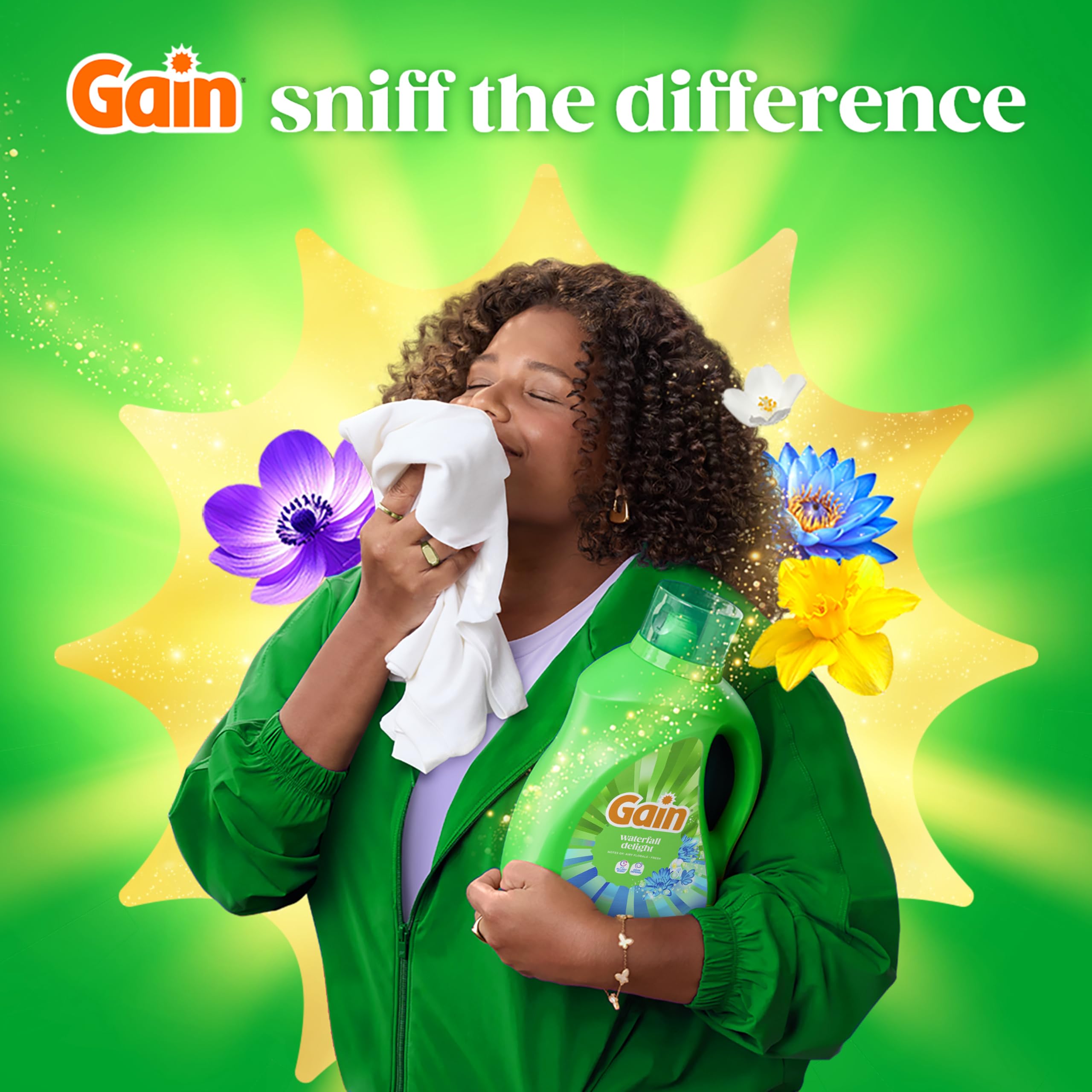 Gain ropa recién lavada mostrando tela limpia y aroma perceptible