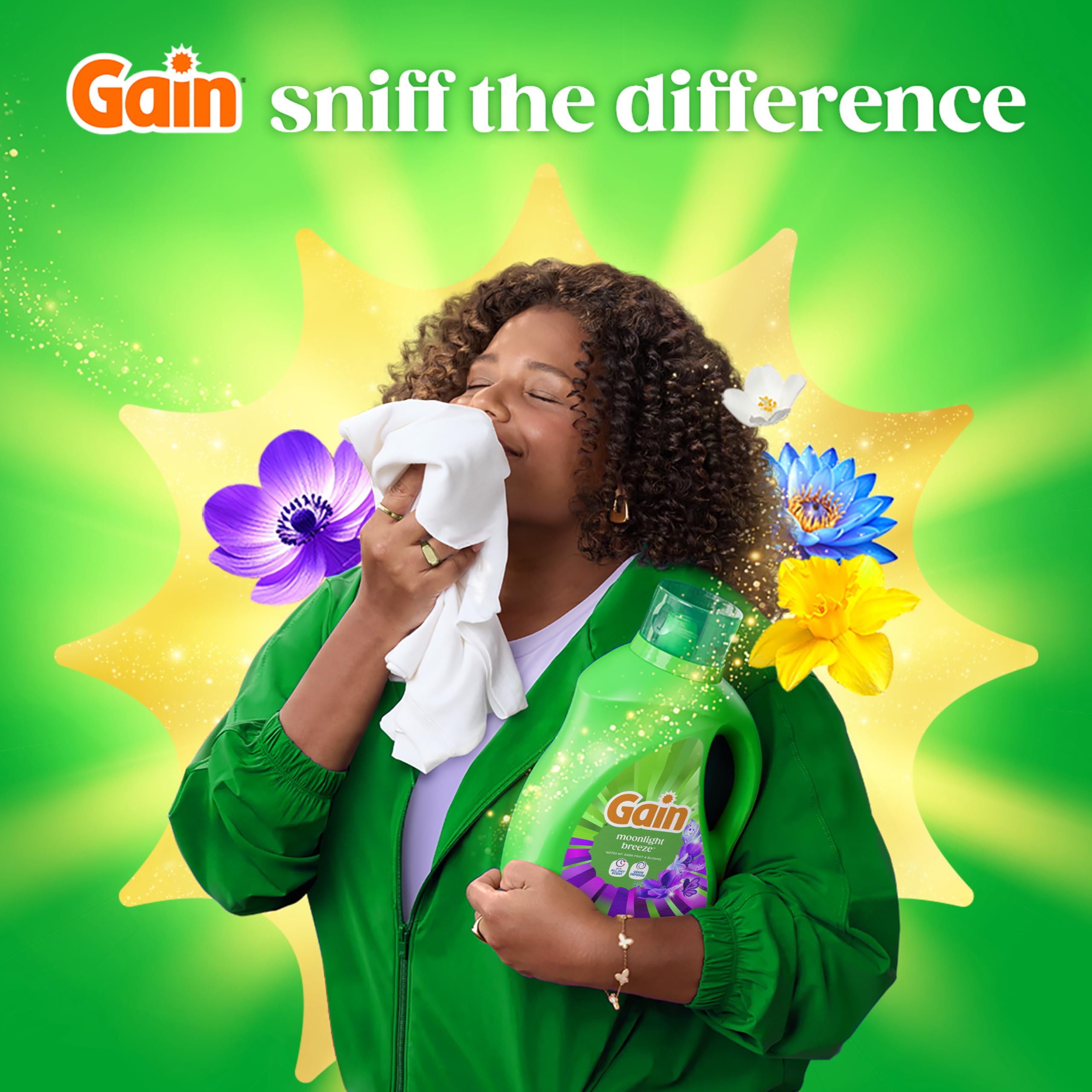 Gain ropa blanca y colorida recién lavada, resultado limpio y fragante
