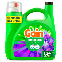 Gain envase frontal Moonlight Breeze mostrando etiqueta y beneficio aroma duradero