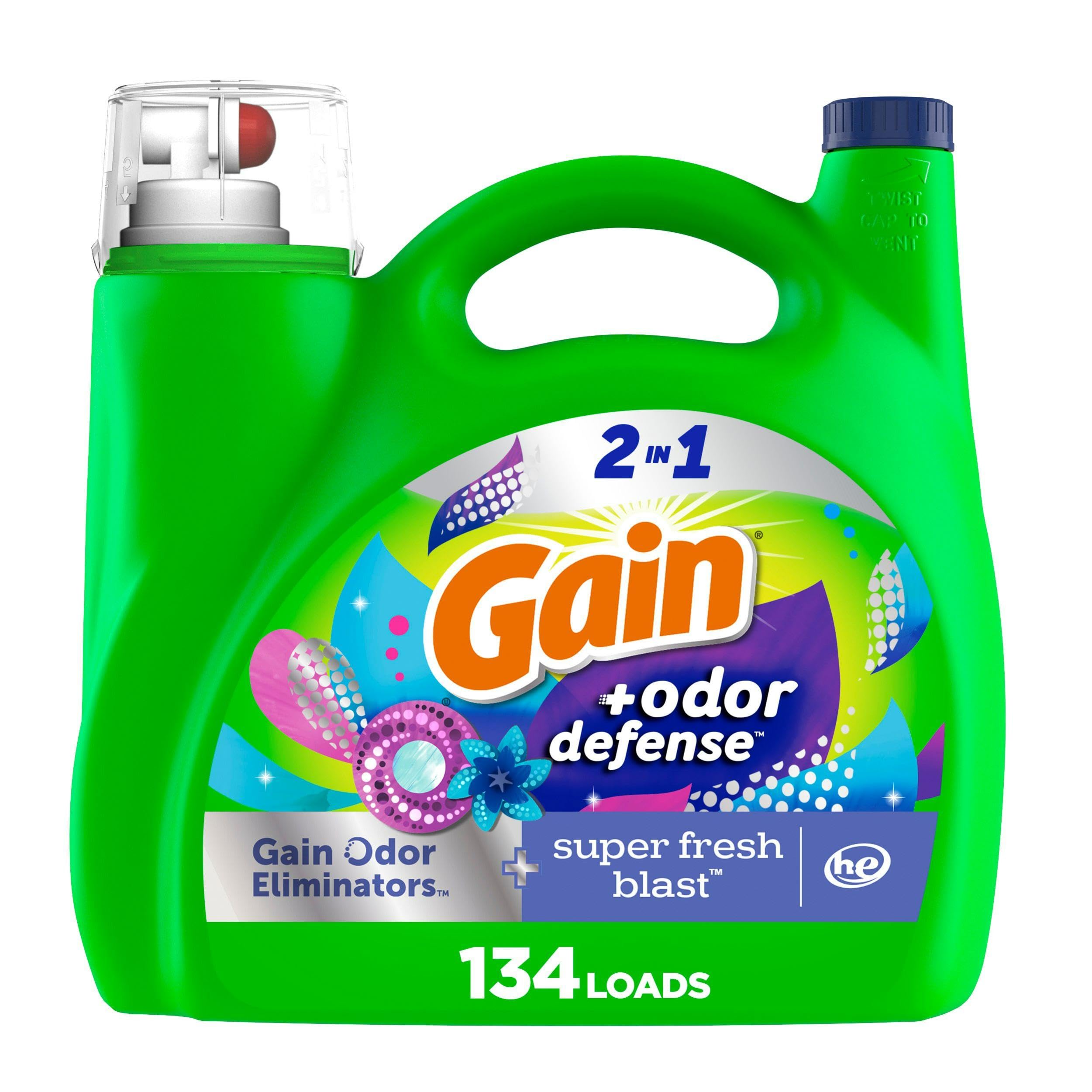 Gain botella frontal mostrando la marca y volumen para limpieza efectiva