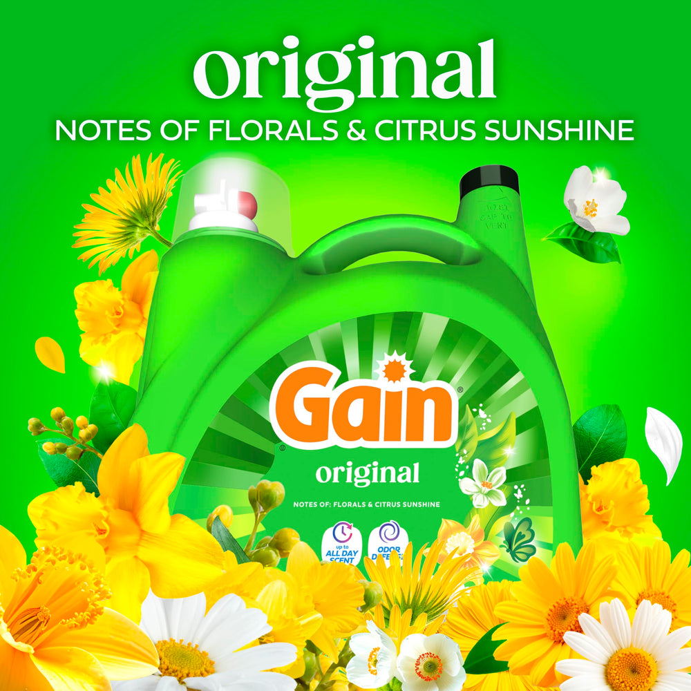 Gain ropa saliendo de lavadora con aroma fresco, mantiene fragancia duradera