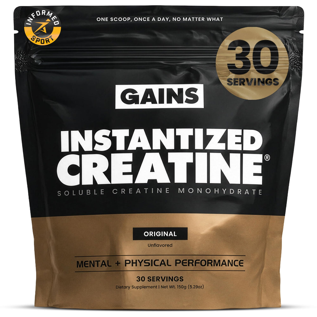 GAINS IN BULK tarro frontal mostrando diseño y cantidad