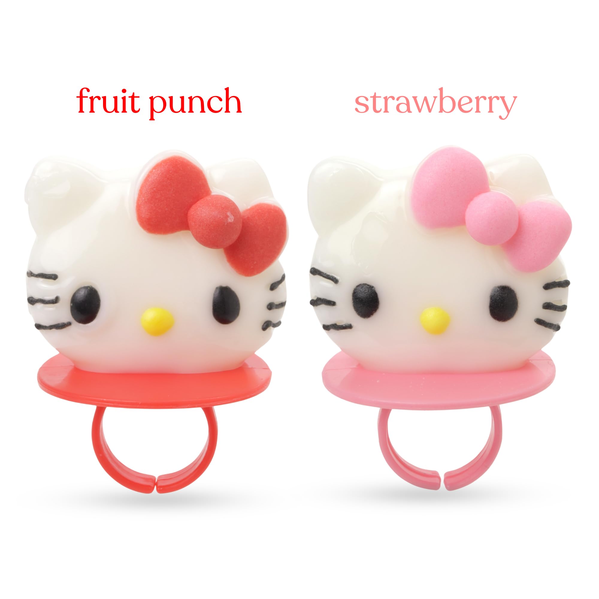 Galerie Hello Kitty anillo puesto en una mano demostrando tamaño y uso inmediato